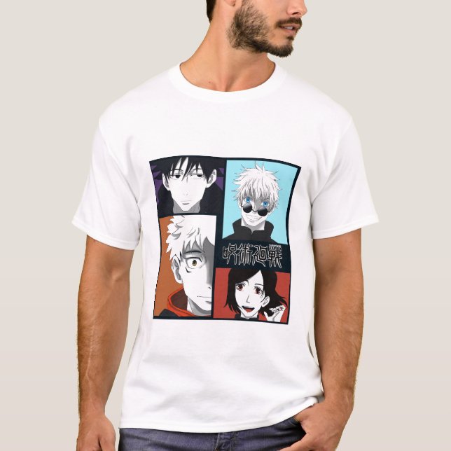 Camiseta Jujutsu Kaisen Pop Art T-Shirt - Wizards of Tokyo (Anverso)