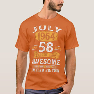 Camiseta Jul 1964 Regalo De 58 Años Para Hombres Vintage 58