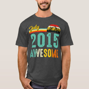 Camiseta Jul 2015 Cumpleaños Gift Shirt Vintage Julio 2015