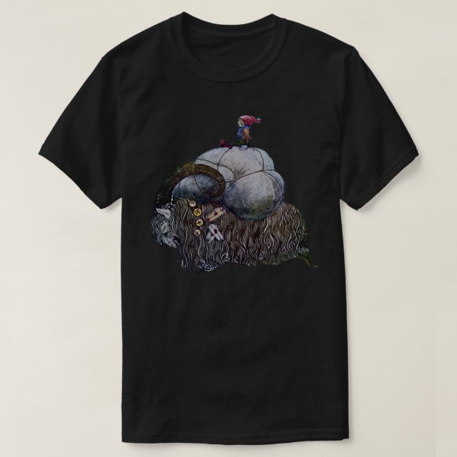 Camiseta Julbocken escandinavo Yule Goat tras John Bauer (Diseño del anverso)