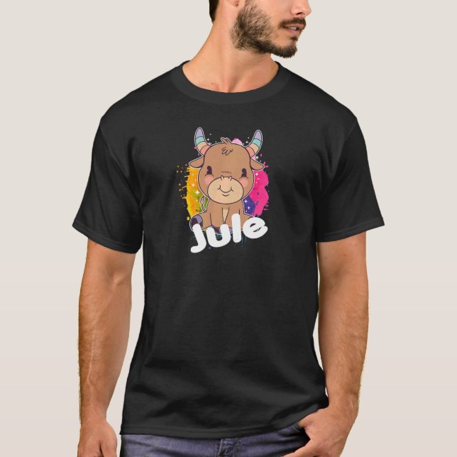 Camiseta JULE Hermoso nombre chica con adorable y pequeño V (Anverso)