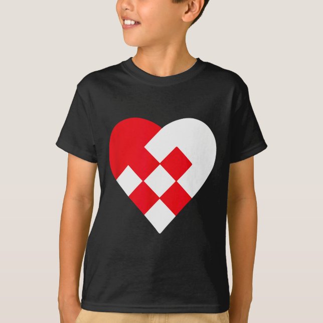 Camiseta Julehjerte Danish Pleated Christmas Hearts  (Anverso)