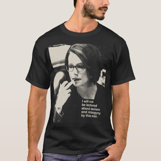Camiseta Julia Gillard Famous Speech Vintage Art (Anverso)