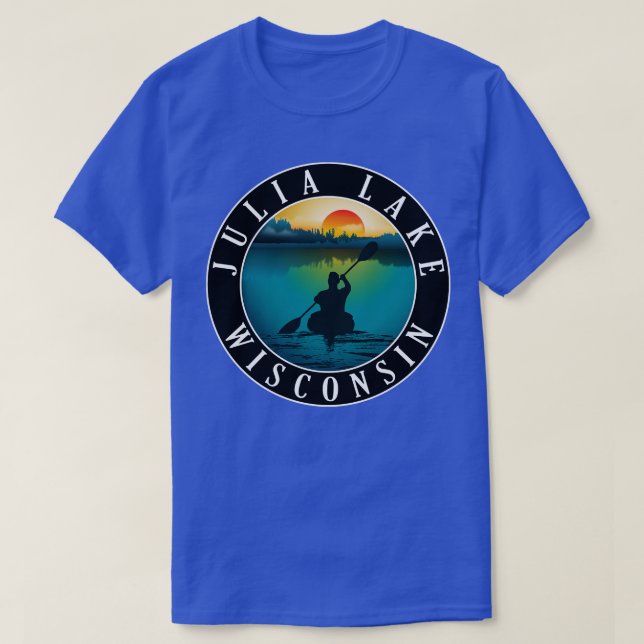 Camiseta Julia Lake Wisconsin Kayaking (Diseño del anverso)