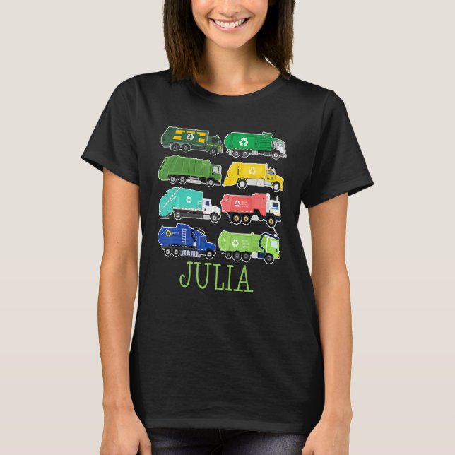 Camiseta Julia Trash Truck For Kids Collector Ecologist Gar (Anverso)