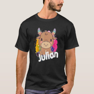 Camiseta JULIAN  Cute Boy Name with adorable Cow