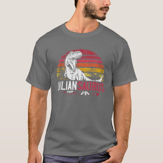 Camiseta Julian Saurus Funny Personalizado Dinosaurio T Rex (Anverso)