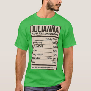 Camiseta Julianna Nutrition Hechos Nombre Apodo Título