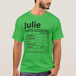 Camiseta Julie Nutrición Nombre Personalizado Idea Divertid