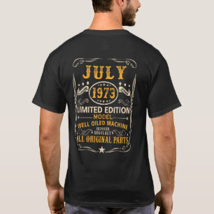 Camiseta Julio 1973 Cumpleaños 48 48 Años Hombres Mujeres 2