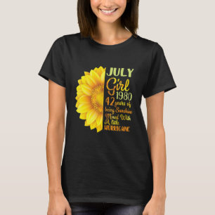 Camiseta Julio Chica 1980 42 Años De Ser Sunshine Mezclado