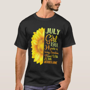 Camiseta Julio Chica 1988 34 Años De Ser Sunshine Mezclado