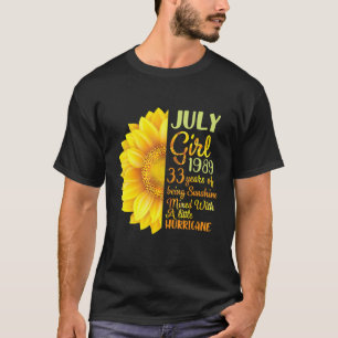 Camiseta Julio Chica 1989 33 Años De Ser Sunshine Mezclado
