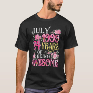 Camiseta Julio Chica 1999 24º cumpleaños 24 años