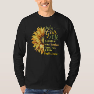 Camiseta Julio Chica 2016 6 años de edad 6 cumpleaños Sunsh