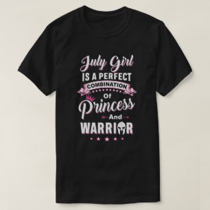 Camiseta Julio Chica es perfecto Princesa Guerrera Cumpleañ