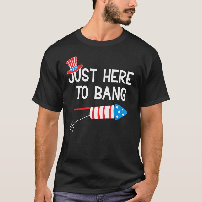 Camiseta Julio Chica Messy Hair Bun Bandera Americana 4 De  (Anverso)