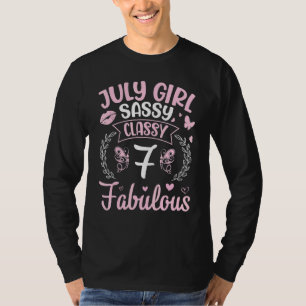 Camiseta Julio Chica Sassy Classy 7 años Fabulous Happy