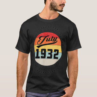 Camiseta Julio De 1932 Regalo De Cumpleaños 90 Años De Ser 