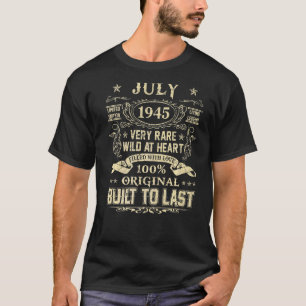 Camiseta Julio de 1945 77 años de edad 77º cumpleaños