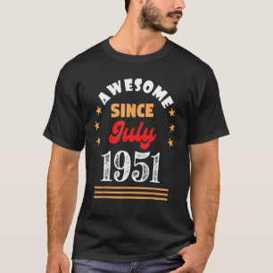 Camiseta Julio de 1951 Fantástico cumpleaños desde la cosec