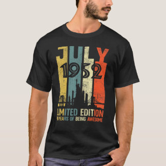Camiseta Julio de 1952, 70 años, cumpleaños