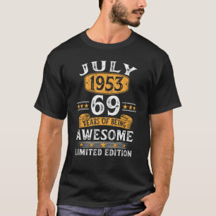 Camiseta Julio de 1953 69 años    de edad para hombres 69º 