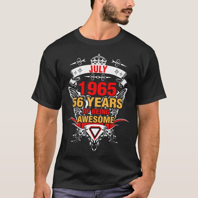 Camiseta Julio de 1965 56 años de ser asombroso (Anverso)