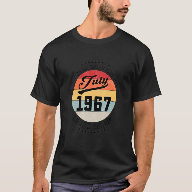 Camiseta Julio De 1967 55º Cumpleaños 55 Años De Legendar (Anverso)