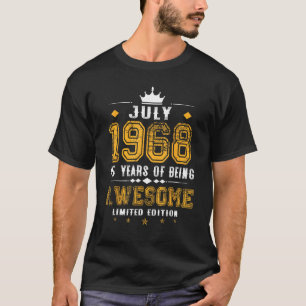 Camiseta Julio De 1968 55 Años De Ser Increíble 1