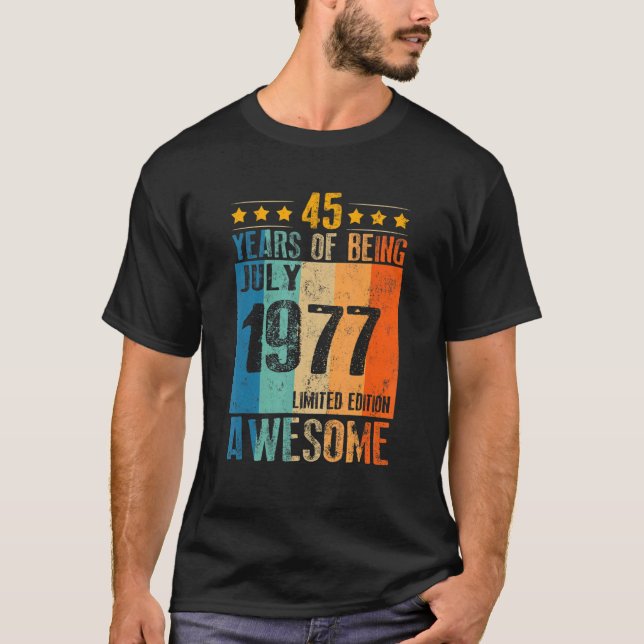 Camiseta Julio De 1977 45 Años De Escasez 3 (Anverso)