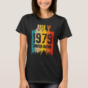 Camiseta Julio De 1979 44 Años De Ser Increíble