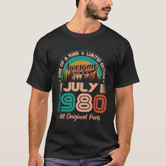 Camiseta Julio de 1980 Día alucinante desde julio de 1980 (Anverso)
