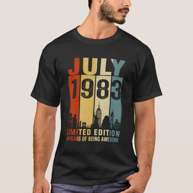 Camiseta Julio De 1983 40 Años De Ser Increíble (Anverso)