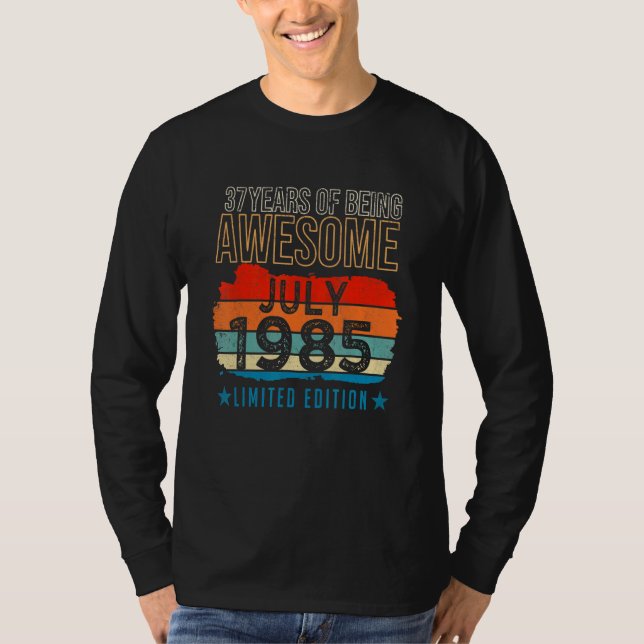 Camiseta Julio de 1985, 37 años (Anverso)
