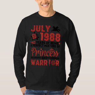 Camiseta Julio De 1988 34 Años De Ser La Mezcla Perfecta Pr