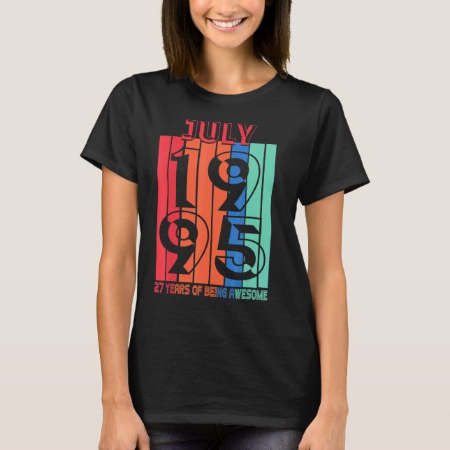 Camiseta Julio De 1995 27 Año De Ser Increíble (Anverso)