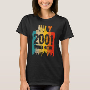 Camiseta Julio De 2001 22 Años De Ser Increíble 1