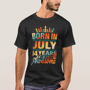 Camiseta Julio de 2008 14 años de edad 14th Birthday Candle