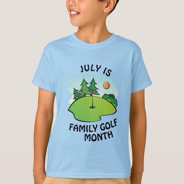 Camiseta Julio es el Mes del Golf Familiar (Anverso)