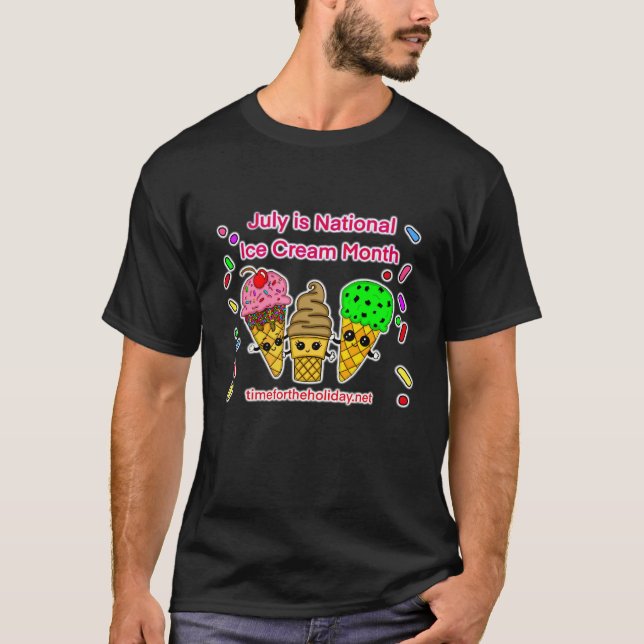 Camiseta Julio es el mes del helado (Anverso)