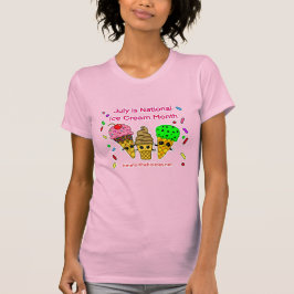 Camiseta Julio es el mes del helado