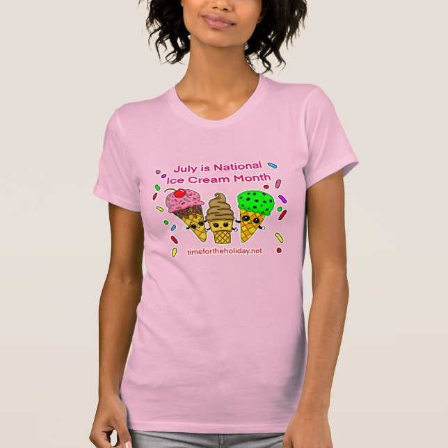 Camiseta Julio es el mes del helado (Anverso)