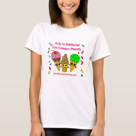 Camiseta Julio es el mes del helado