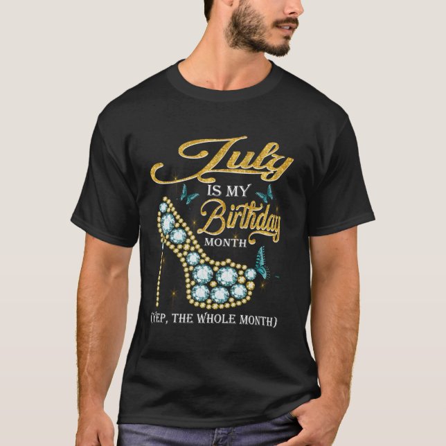 Camiseta Julio Es Mi Diamante De Julio De Todo El Mes (Anverso)
