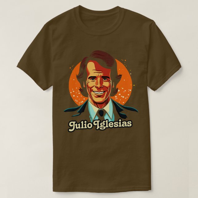Camiseta Julio Iglesias Estilo Retro Diseño De Ventiladores (Diseño del anverso)