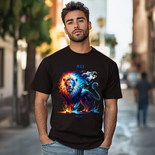 Camiseta Julio Mes de nacimiento Espíritu Regalo de león an
