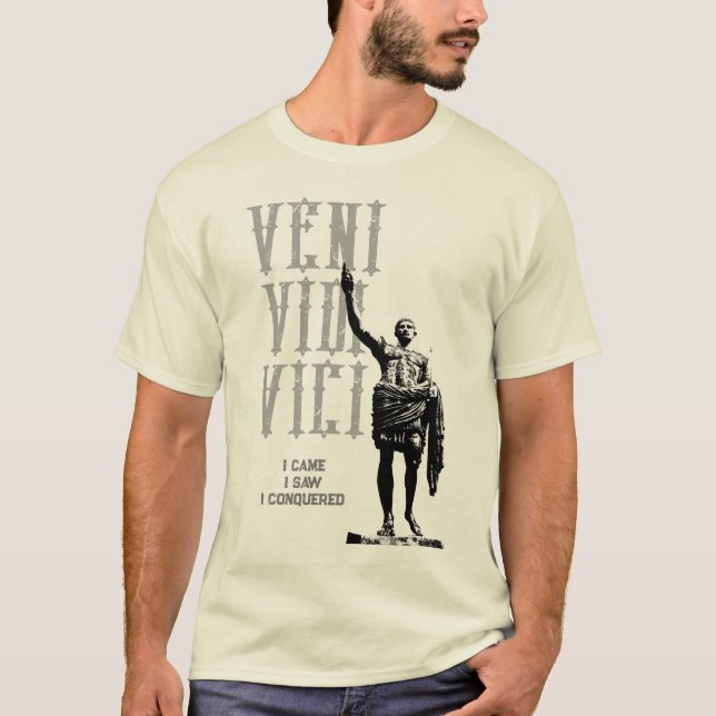 Camiseta Julius Caesar Cita Veni Vidi Vici Mens Natural (Anverso)