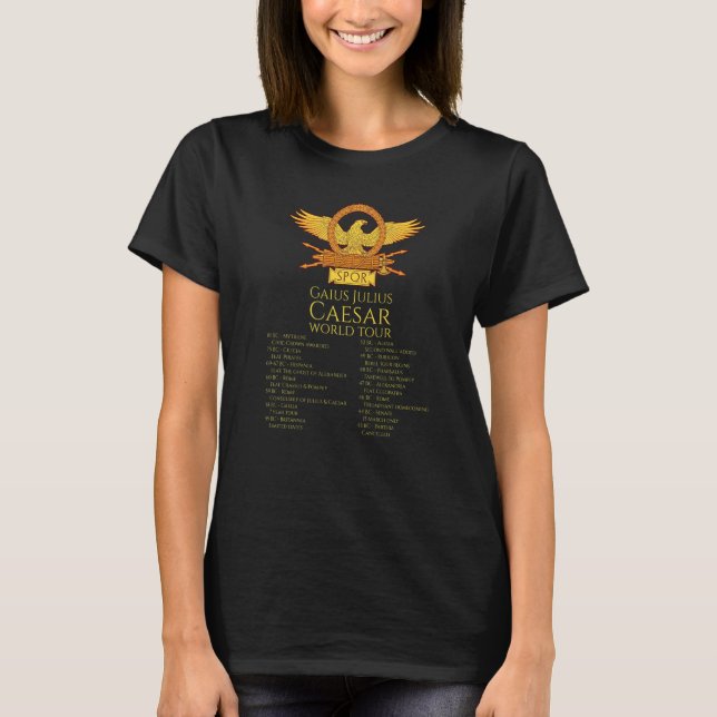 Camiseta Julius Caesar World Tour Historia romana antigua L (Anverso)