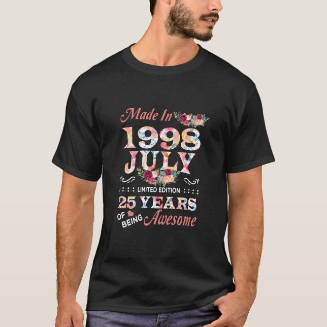 Camiseta July 1998 Flower 25Th (Anverso)